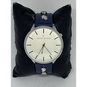 Thom Olson CBT033 Unisex Blue Leather Analog Dial Quartz Genuine Watch EY777